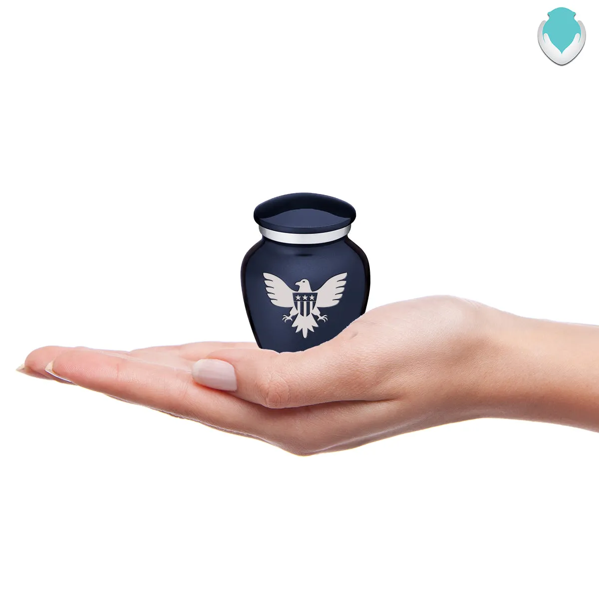 Keepsake Embrace Cobalt Blue American Glory Cremation Urn