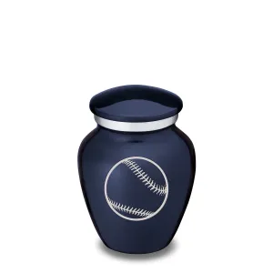 Keepsake Embrace Cobalt Blue Baseball Cremation Urn