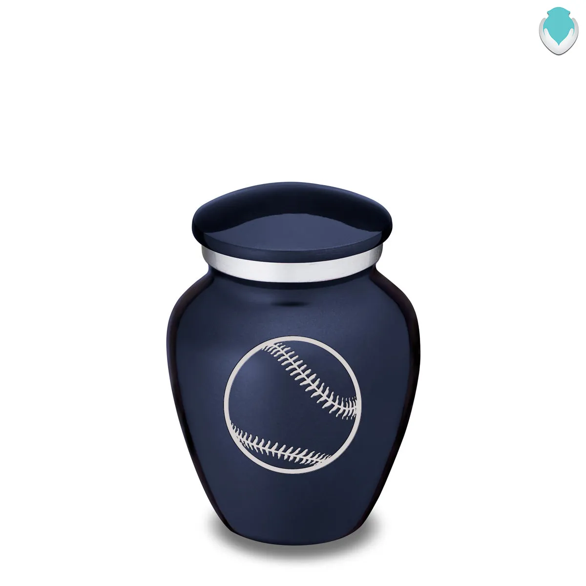 Keepsake Embrace Cobalt Blue Baseball Cremation Urn