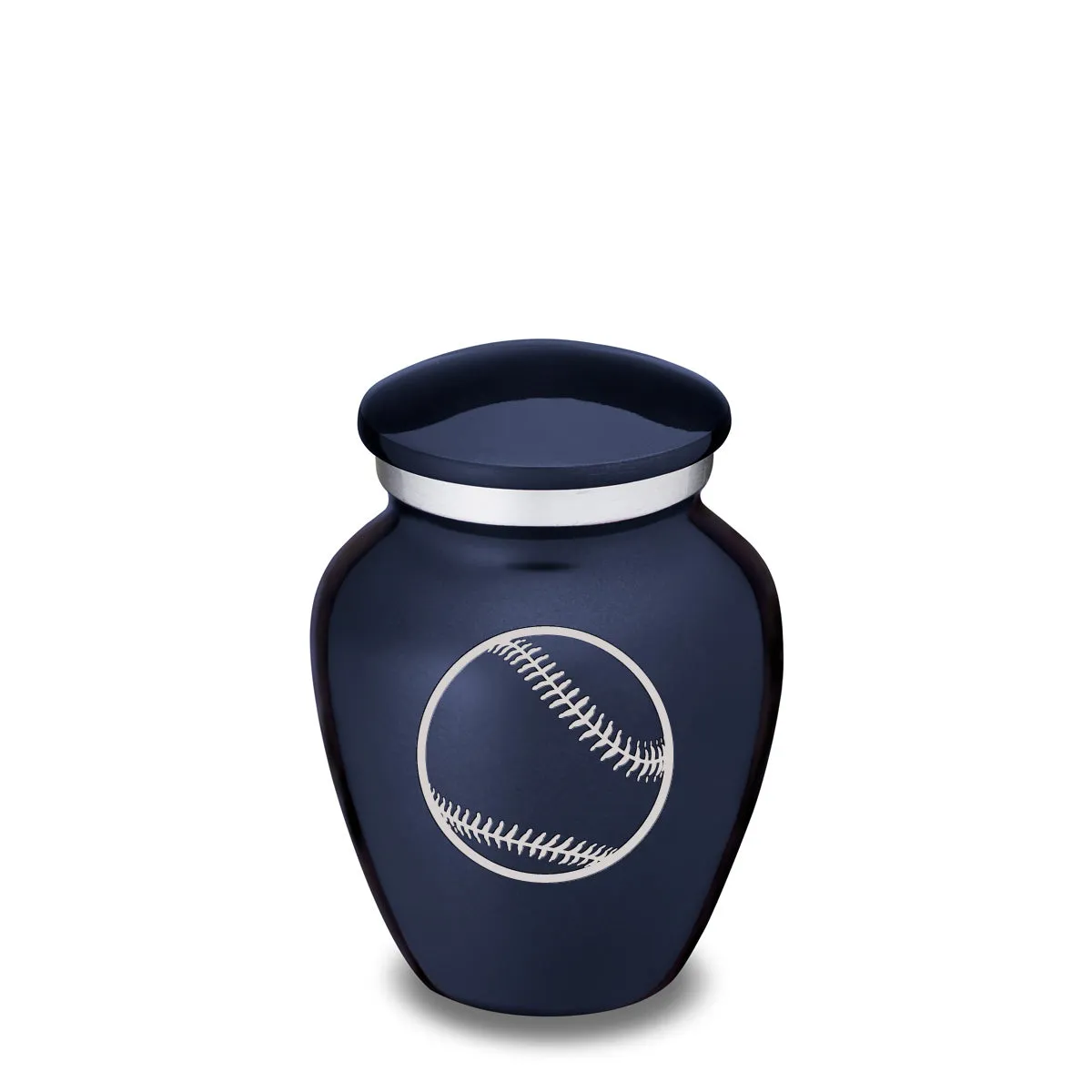Keepsake Embrace Cobalt Blue Baseball Cremation Urn