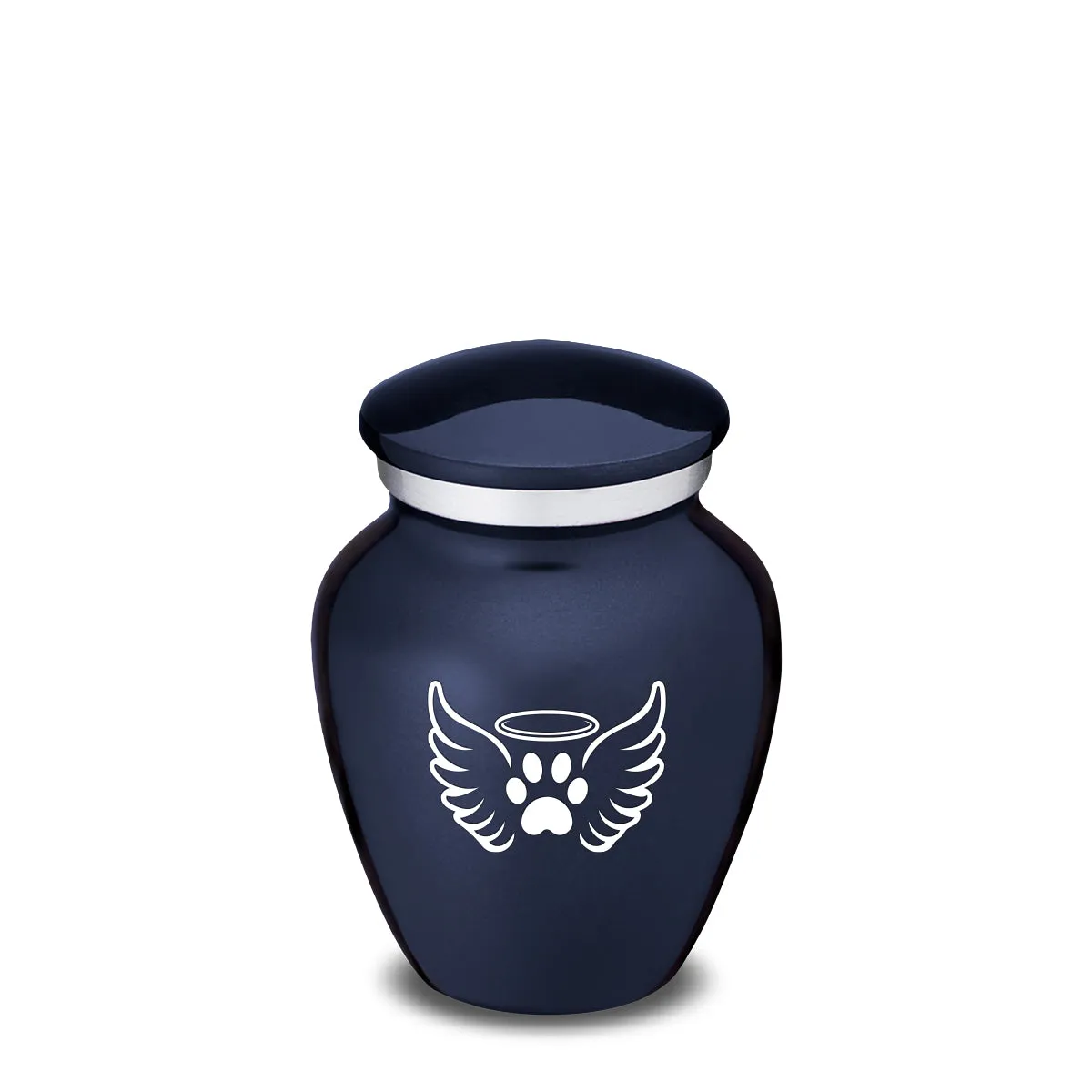 Keepsake Embrace Cobalt Blue Pet Angel Wings Cremation Urn