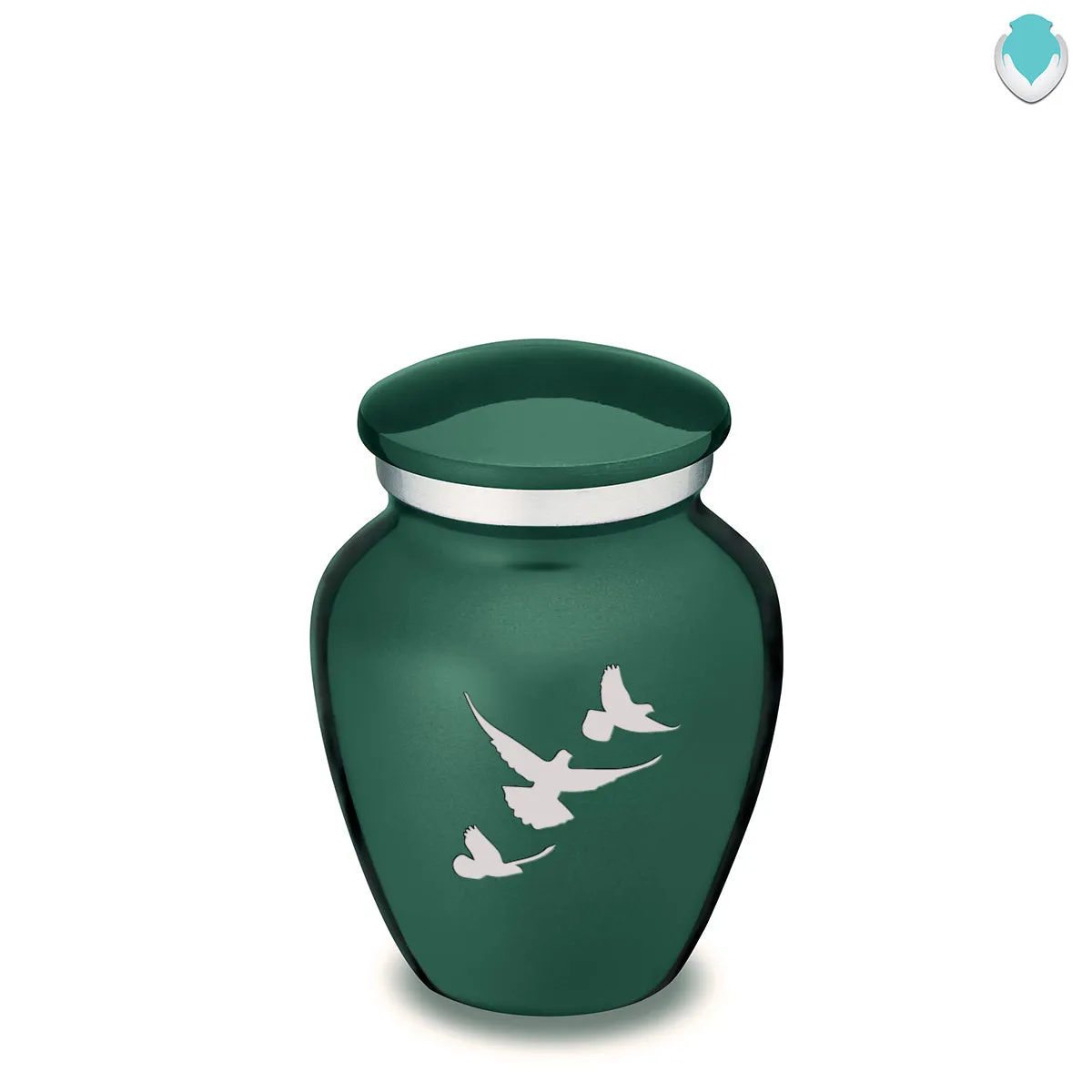 Keepsake Embrace Green Doves Cremation Urn