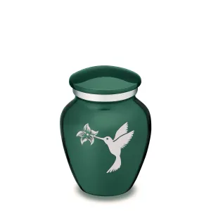 Keepsake Embrace Green Hummingbird Cremation Urn