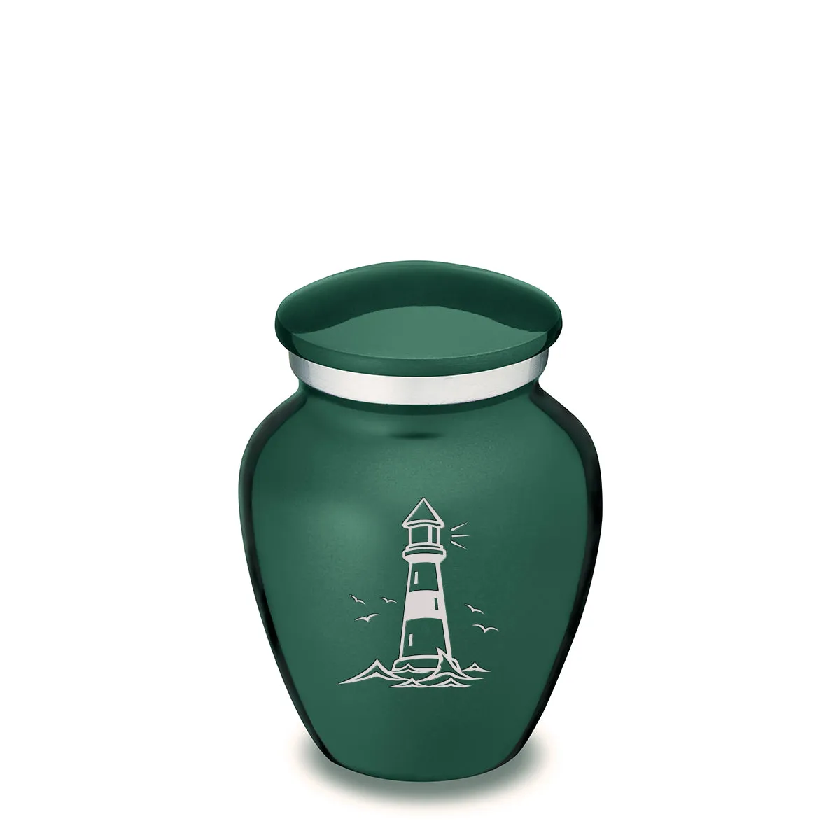 Keepsake Embrace Green Lighthouse Cremation Urn