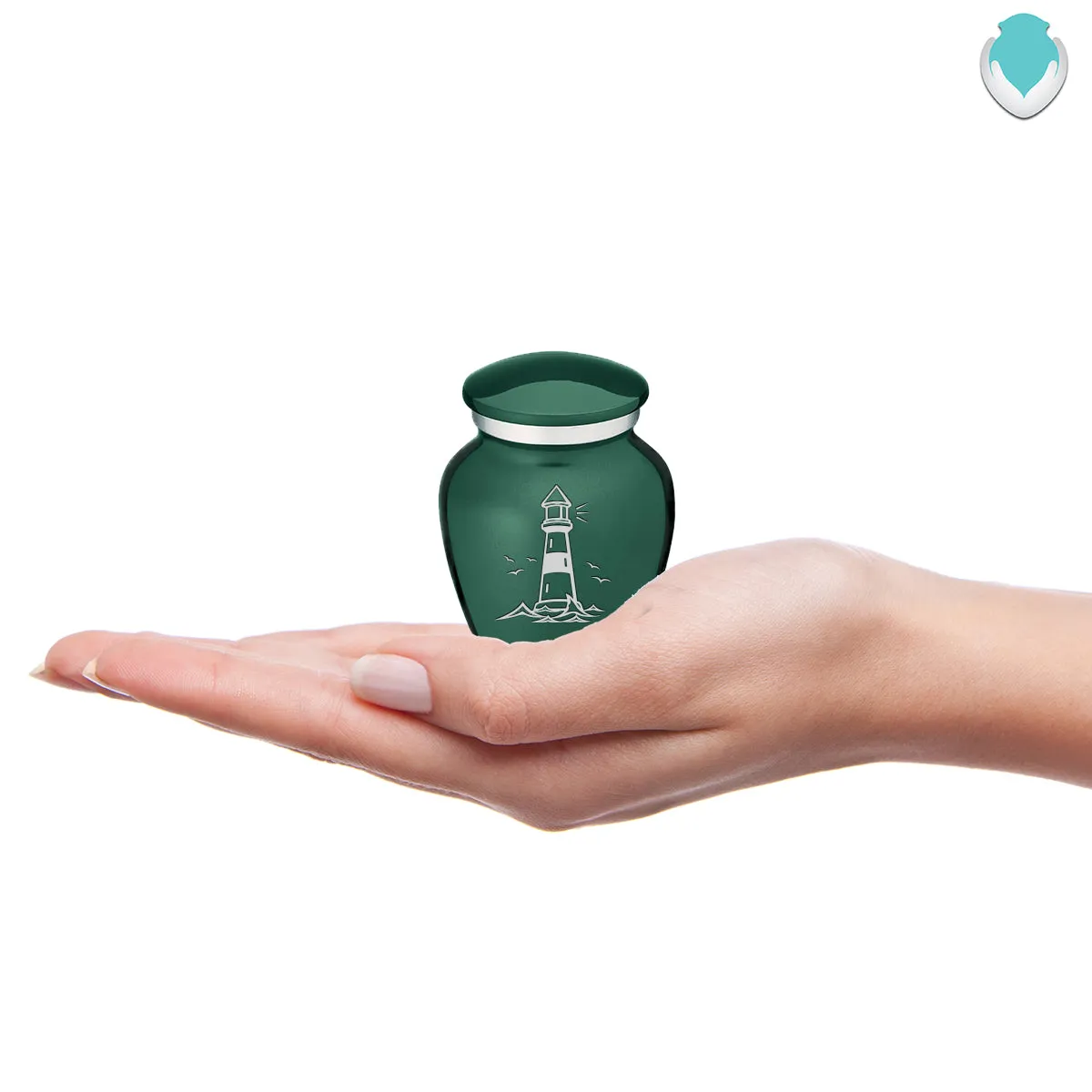 Keepsake Embrace Green Lighthouse Cremation Urn