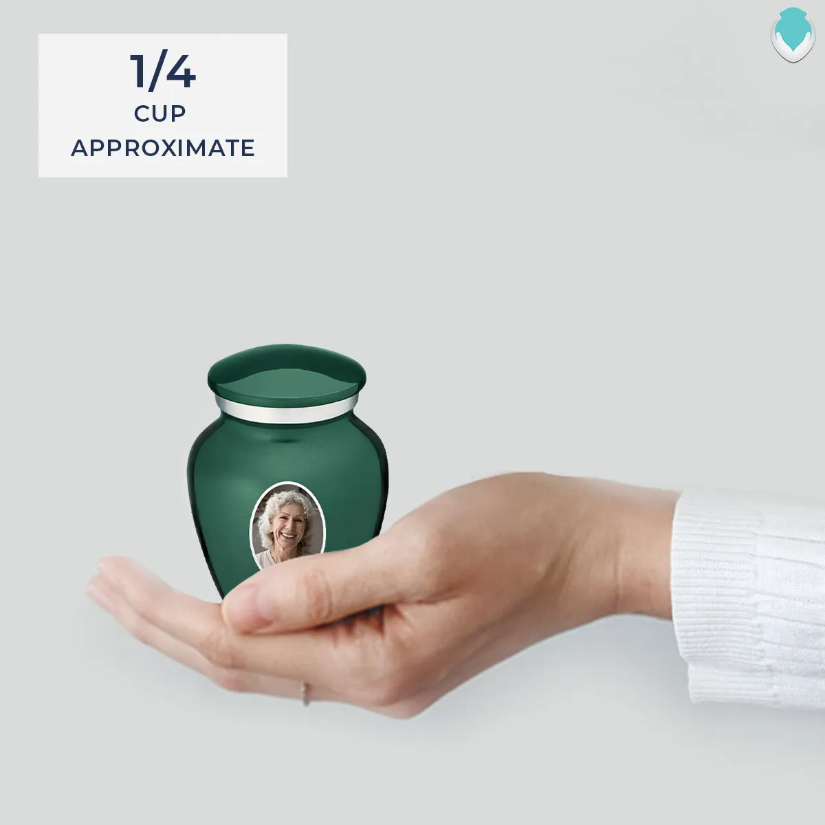 Keepsake Embrace Green Portrait Cremation Urn