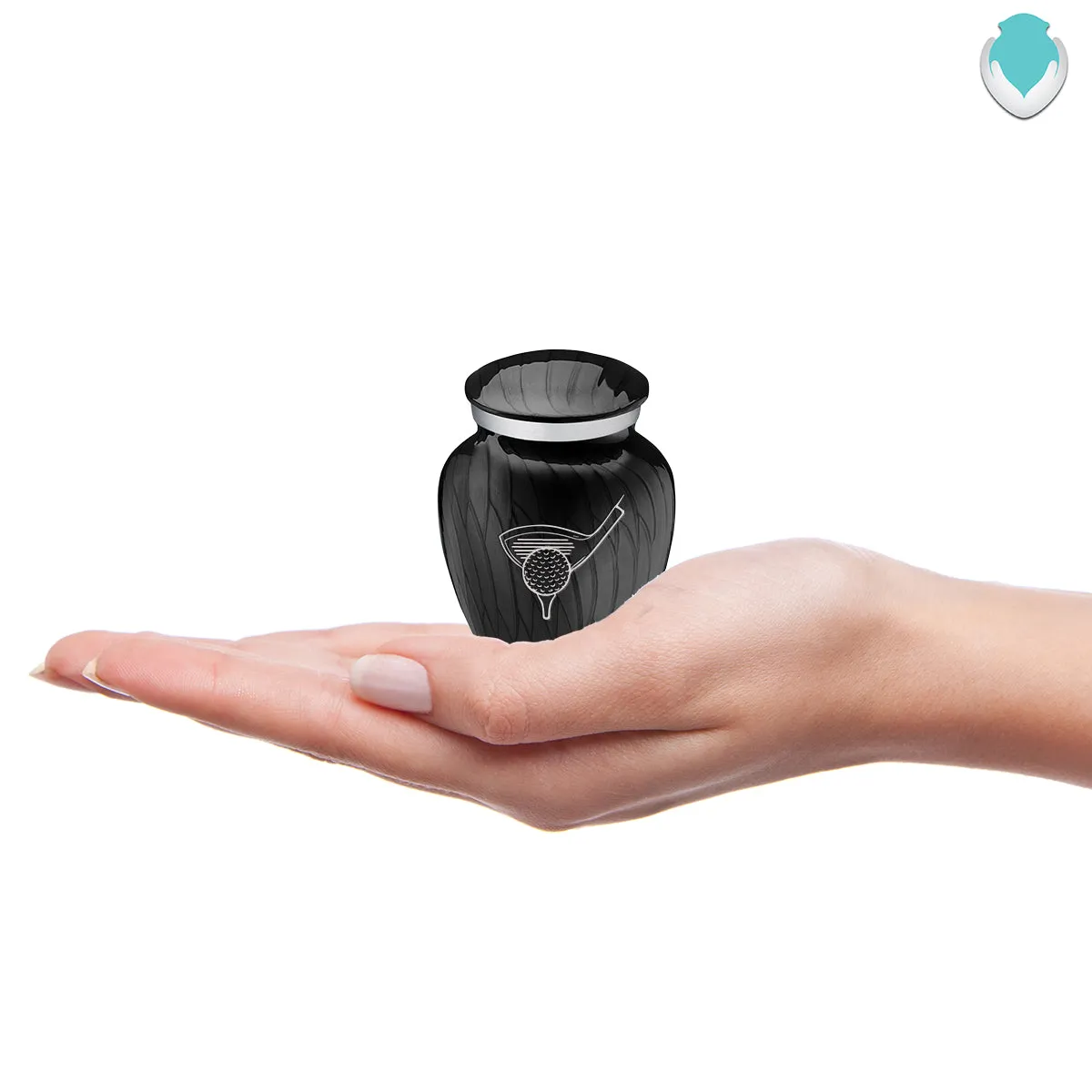 Keepsake Embrace Pearl Black Golf Cremation Urn