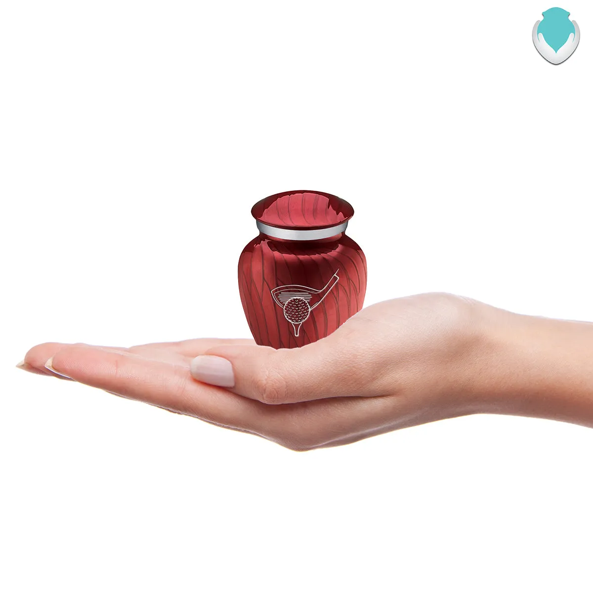 Keepsake Embrace Pearl Candy Red Golf Cremation Urn