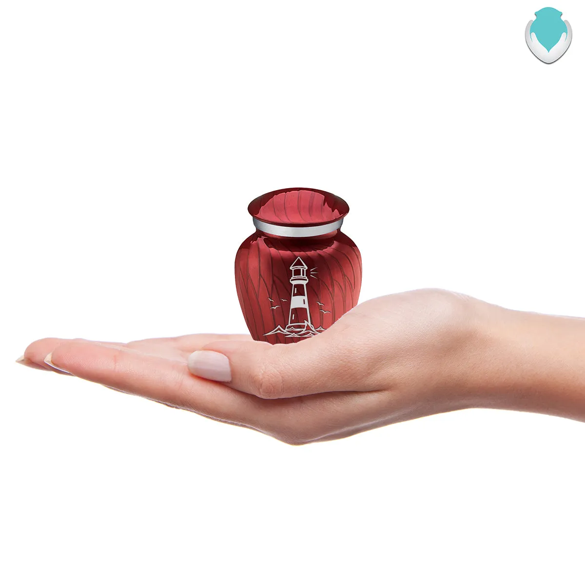 Keepsake Embrace Pearl Candy Red Lighthouse Cremation Urn
