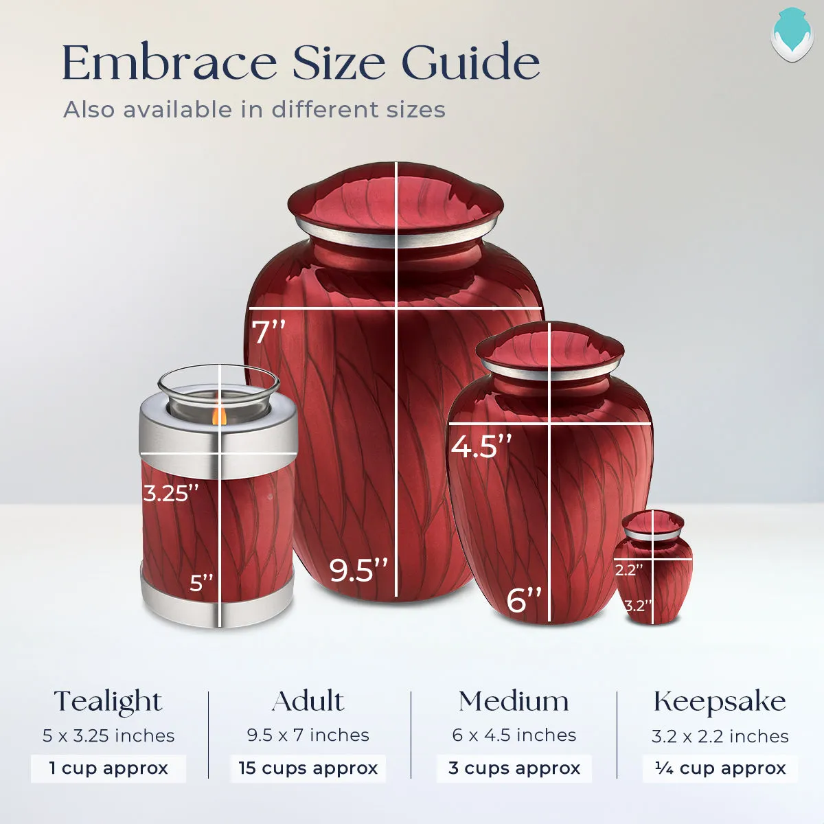 Keepsake Embrace Pearl Candy Red Motorcycle Cremation Urn