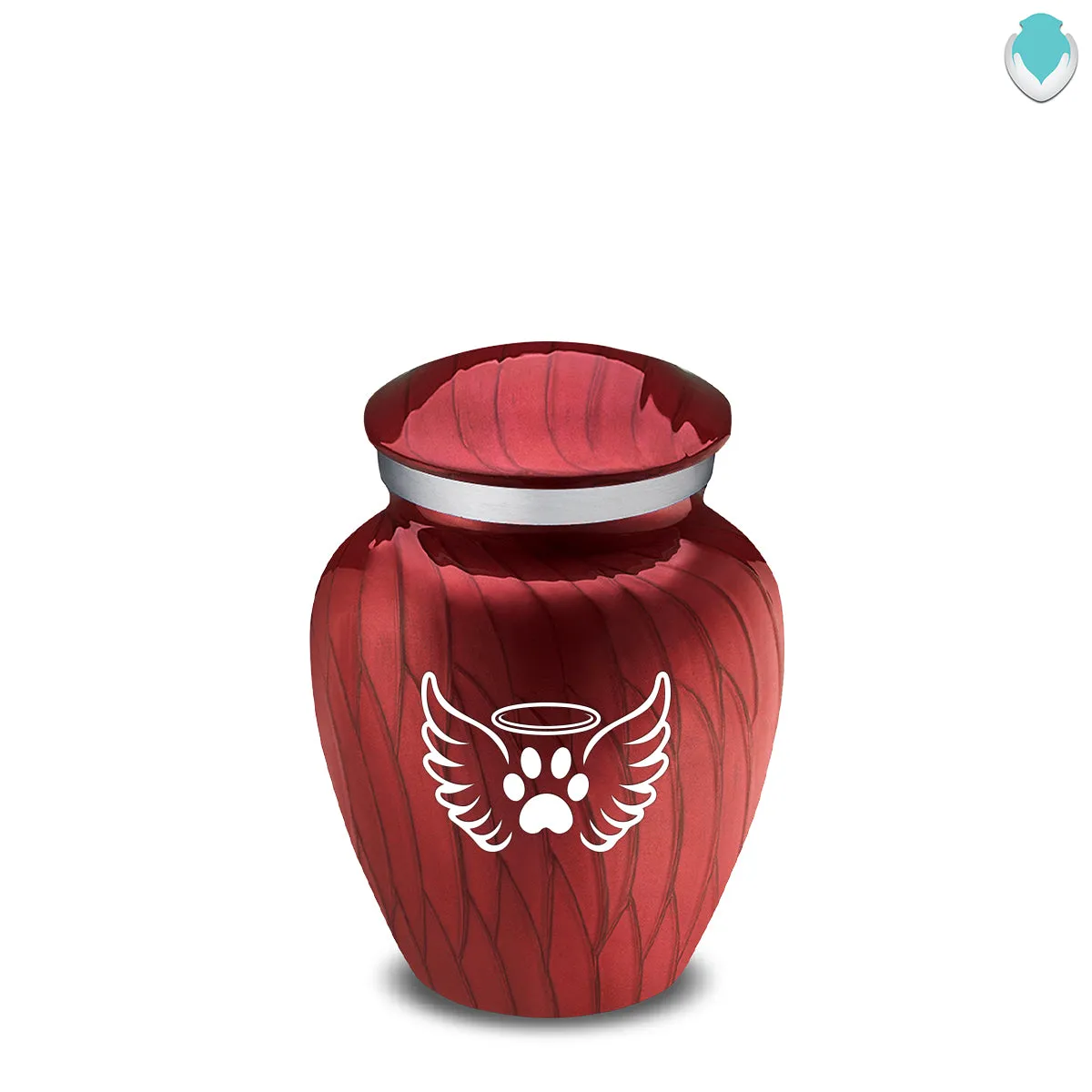Keepsake Embrace Pearl Candy Red Pet Angel Wings Cremation Urn