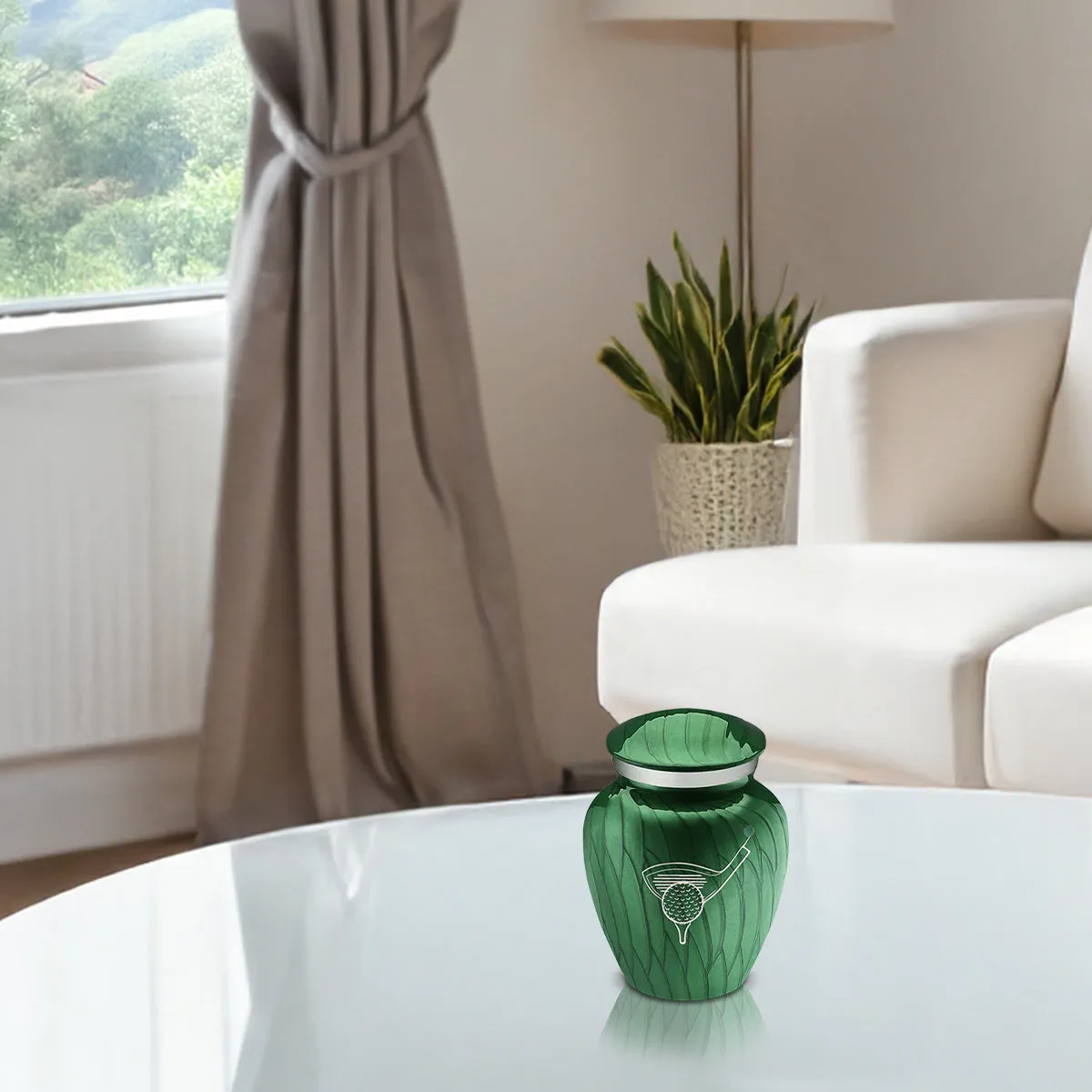 Keepsake Embrace Pearl Green Golf Cremation Urn