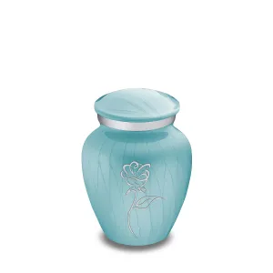 Keepsake Embrace Pearl Light Blue Rose Cremation Urn