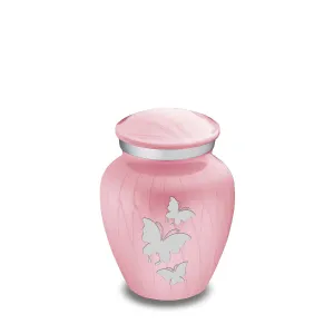 Keepsake Embrace Pearl Light Pink Butterflies Cremation Urn