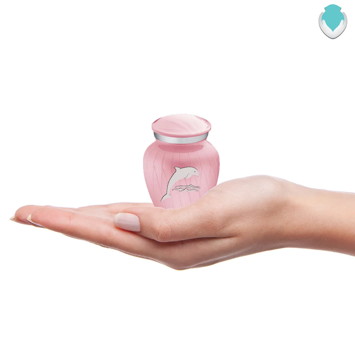 Keepsake Embrace Pearl Light Pink Dolphin Cremation Urn