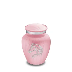 Keepsake Embrace Pearl Light Pink Horse Cremation Urn