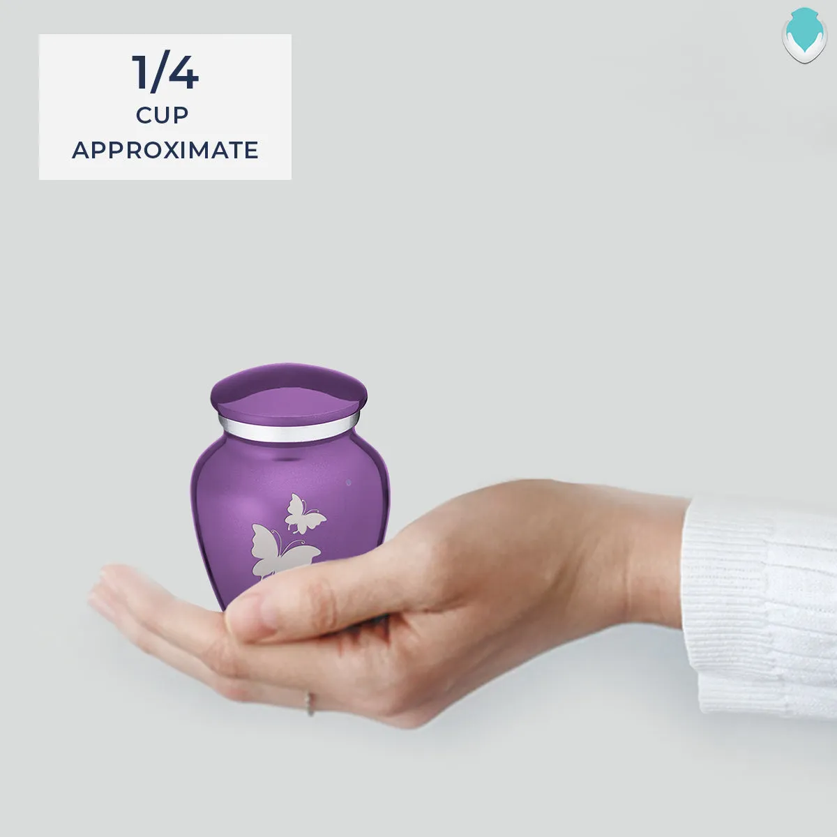 Keepsake Embrace Purple Butterflies Cremation Urn