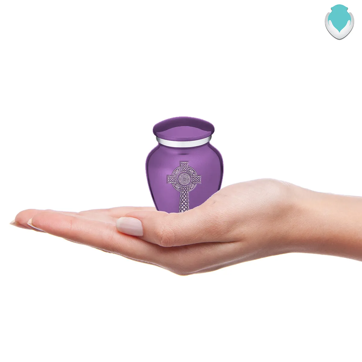Keepsake Embrace Purple Celtic Cross Cremation Urn