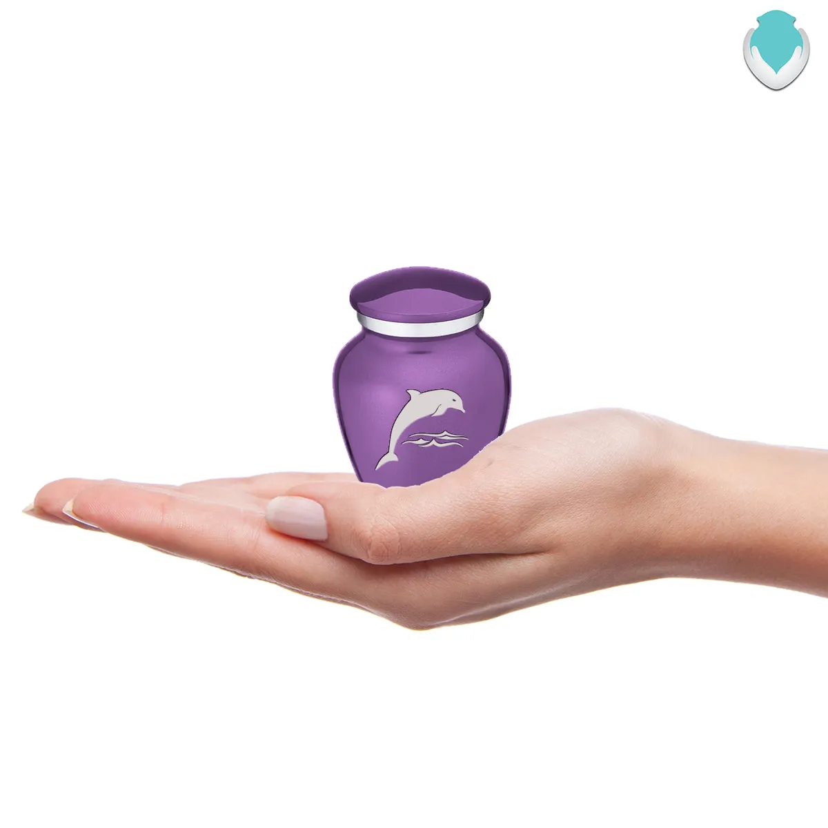 Keepsake Embrace Purple Dolphin Cremation Urn