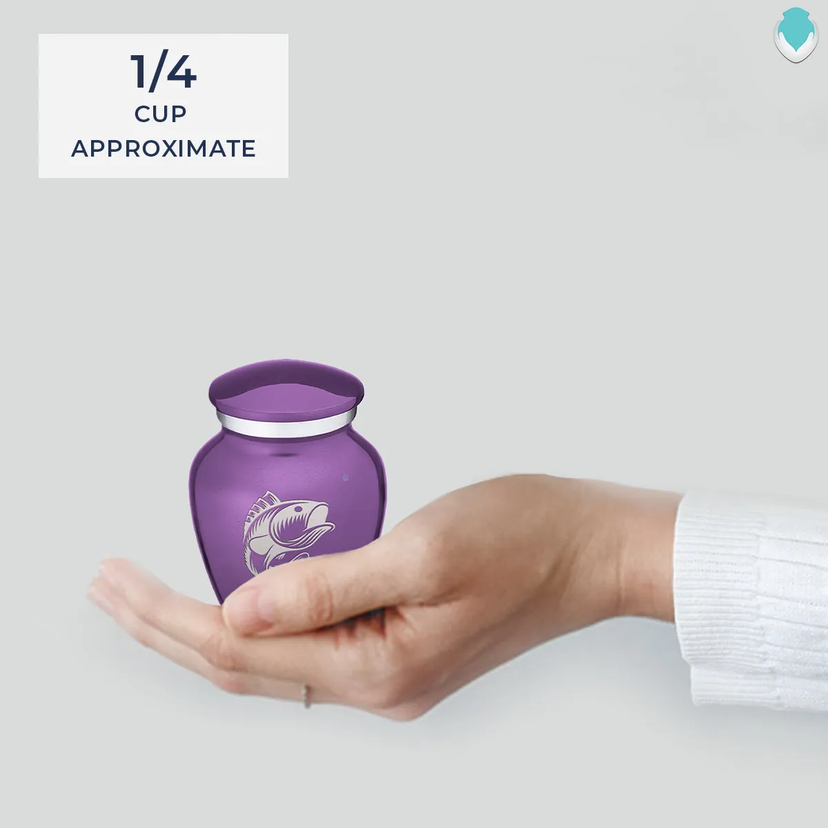 Keepsake Embrace Purple Fish Cremation Urn