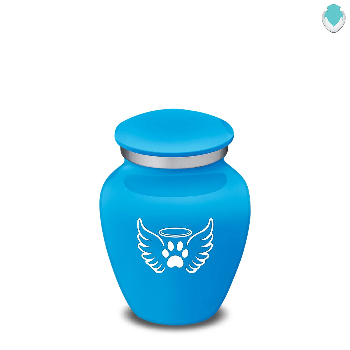 Keepsake Embrace Racing Blue Pet Angel Wings Cremation Urn