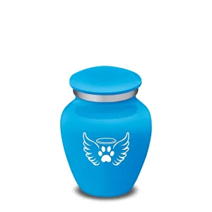Keepsake Embrace Racing Blue Pet Angel Wings Cremation Urn