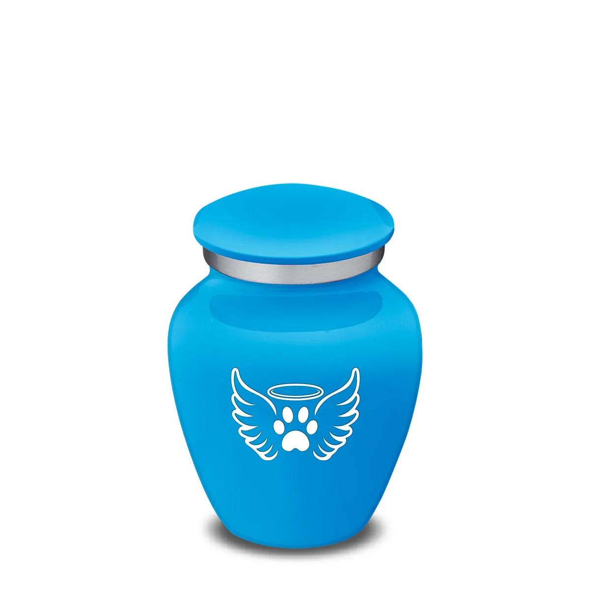 Keepsake Embrace Racing Blue Pet Angel Wings Cremation Urn