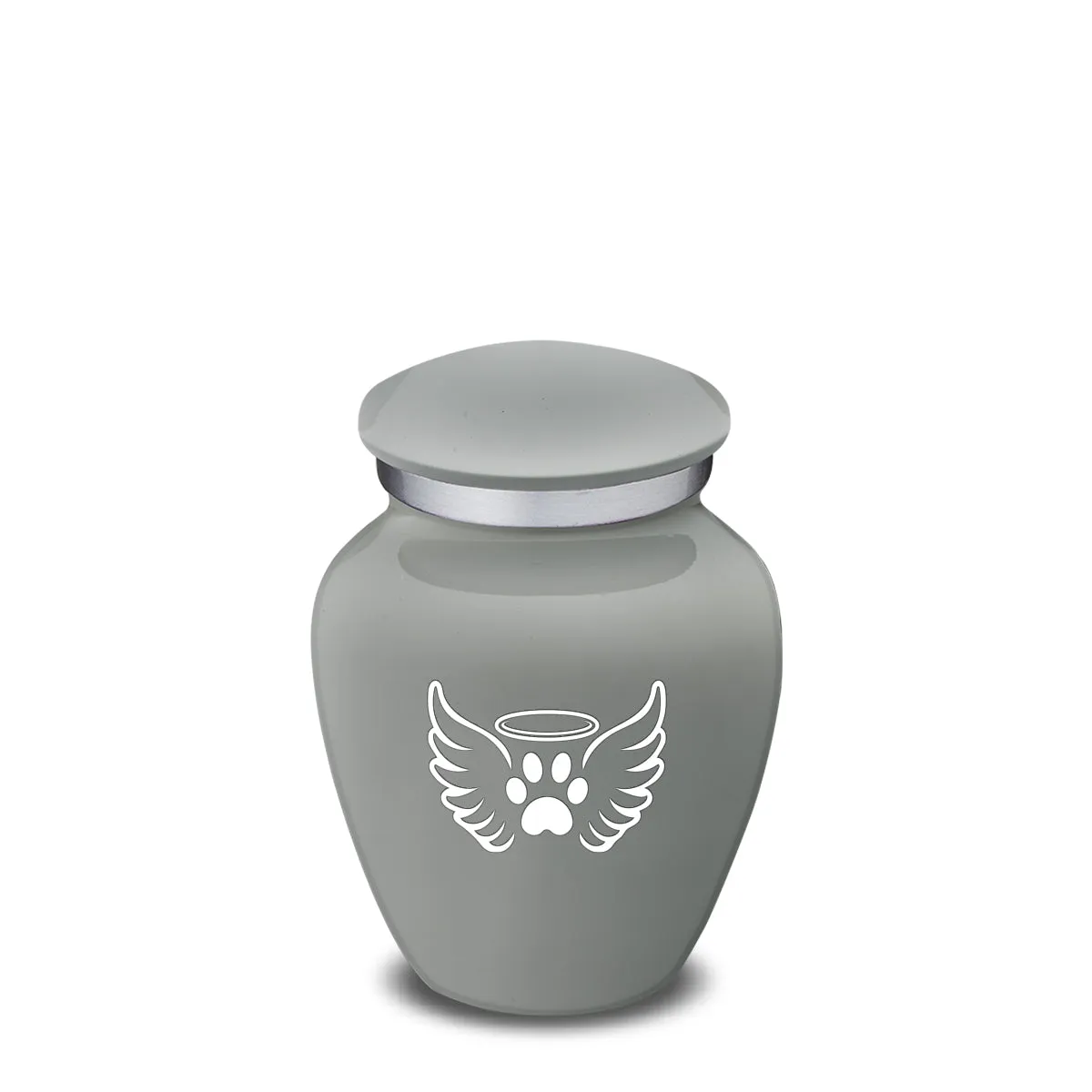 Keepsake Embrace Slate Grey Pet Angel Wings Cremation Urn