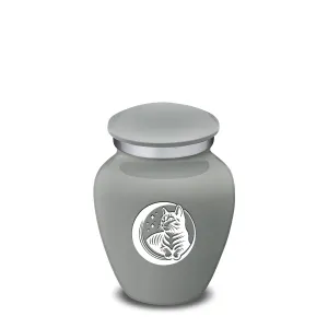 Keepsake Embrace Slate Grey Pet Cute Cat Cremation Urn