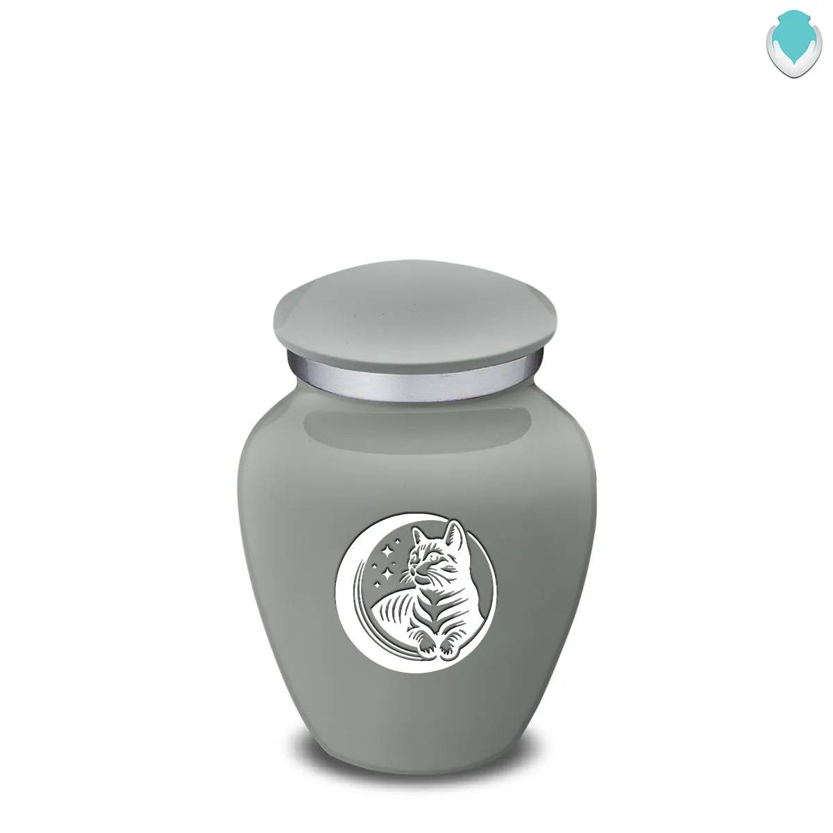 Keepsake Embrace Slate Grey Pet Cute Cat Cremation Urn