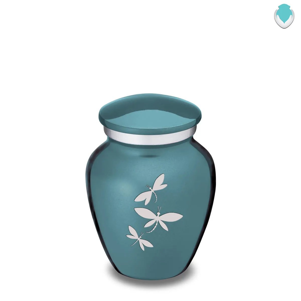 Keepsake Embrace Teal Dragonflies Cremation Urn