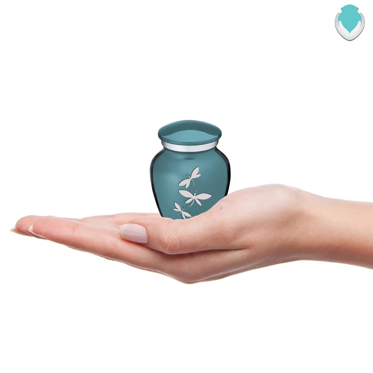 Keepsake Embrace Teal Dragonflies Cremation Urn