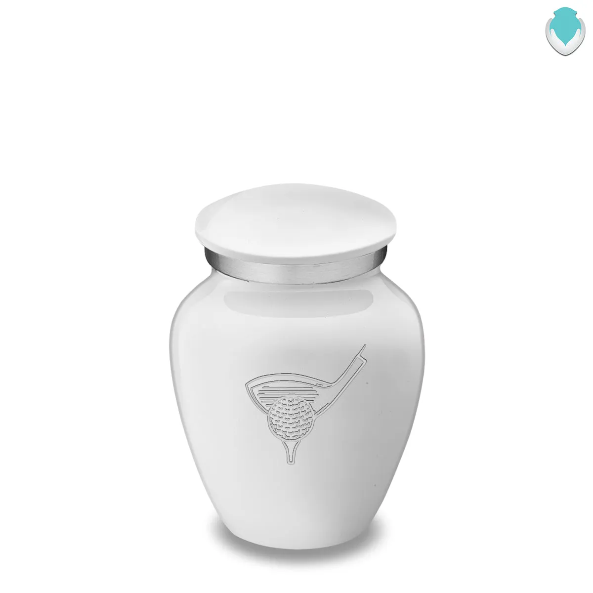 Keepsake Embrace White Golfer Cremation Urn