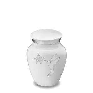 Keepsake Embrace White Hummingbird Cremation Urn