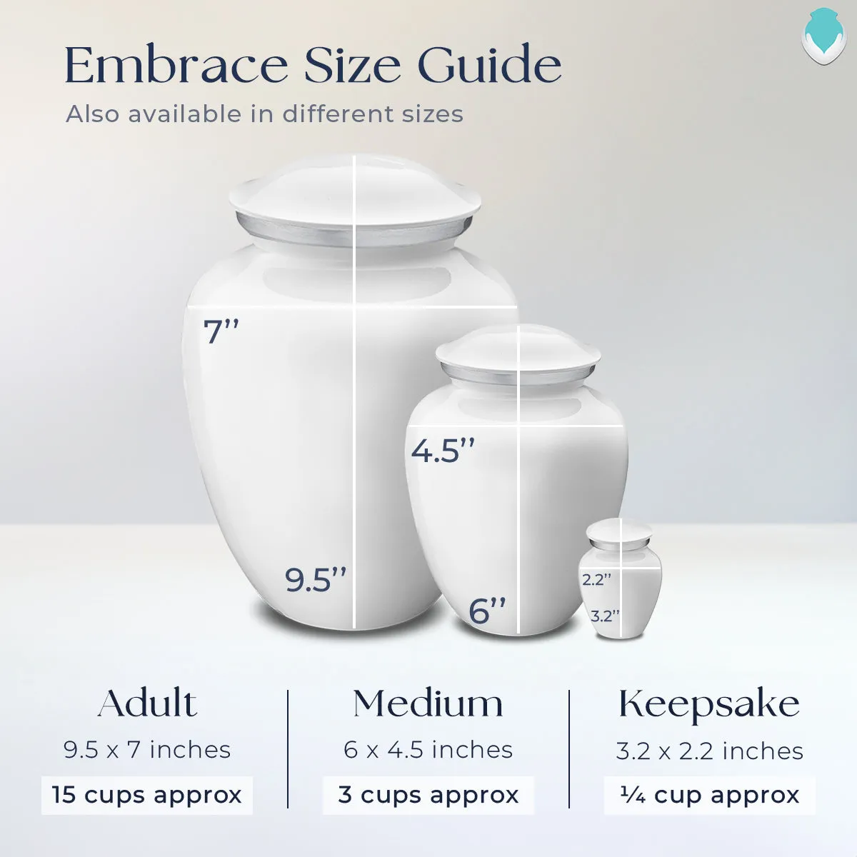 Keepsake Embrace White Portrait Cremation Urn