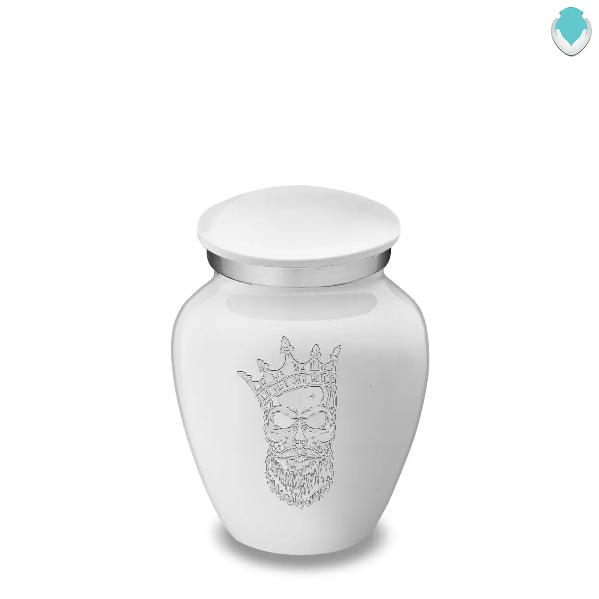 Keepsake Embrace White Skull Cremation Urn