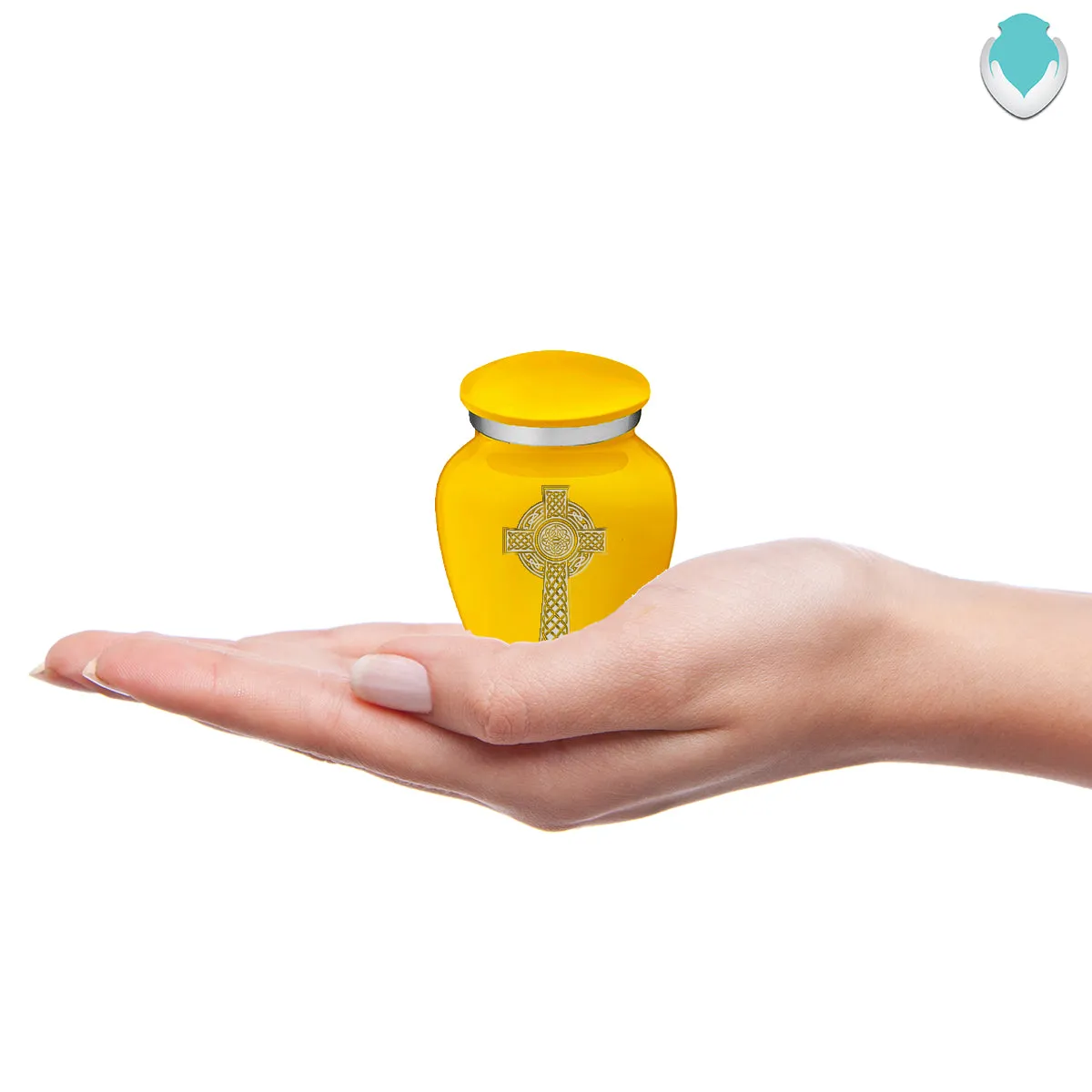 Keepsake Embrace Yellow Celtic Cross Cremation Urn