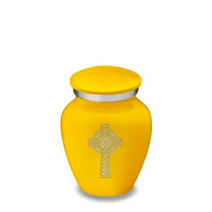 Keepsake Embrace Yellow Celtic Cross Cremation Urn