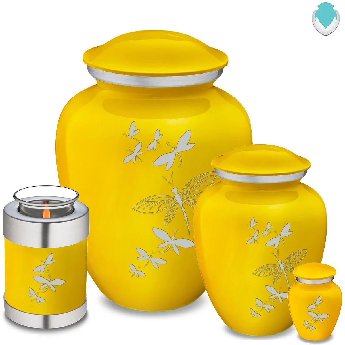 Keepsake Embrace Yellow Dragonflies Cremation Urn