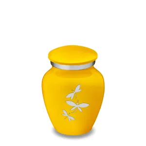 Keepsake Embrace Yellow Dragonflies Cremation Urn