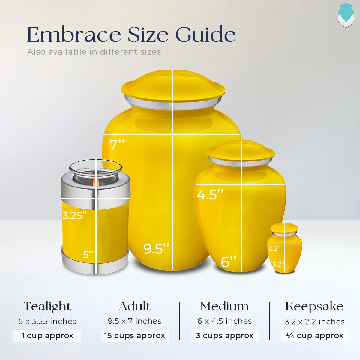 Keepsake Embrace Yellow Fish Cremation Urn