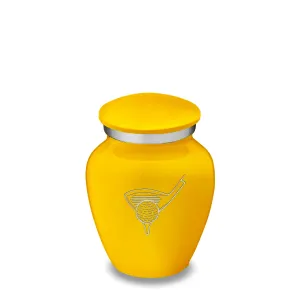 Keepsake Embrace Yellow Golfer Cremation Urn