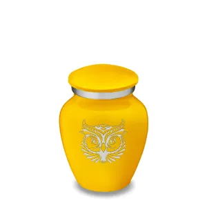 Keepsake Embrace Yellow Owl Cremation Urn