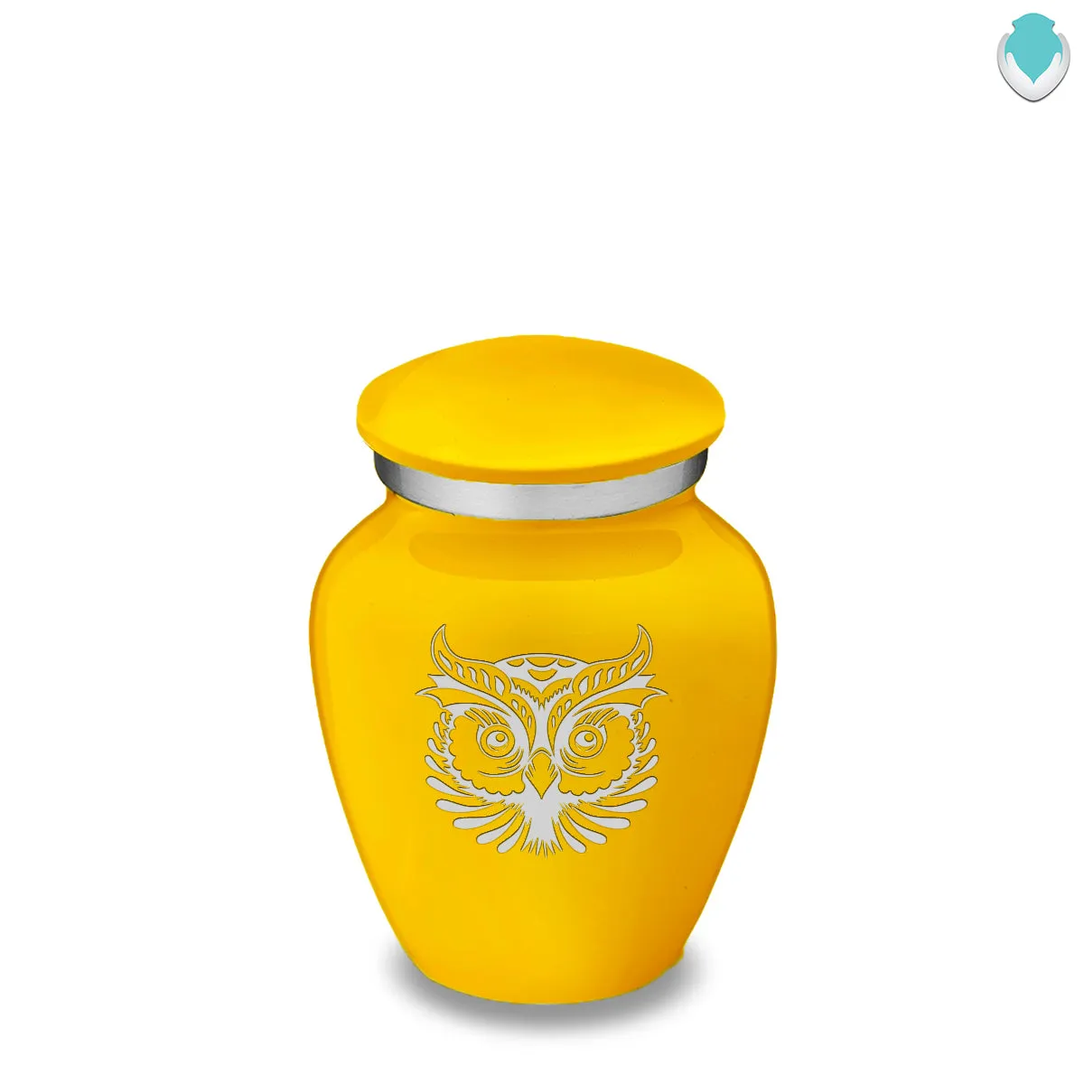 Keepsake Embrace Yellow Owl Cremation Urn