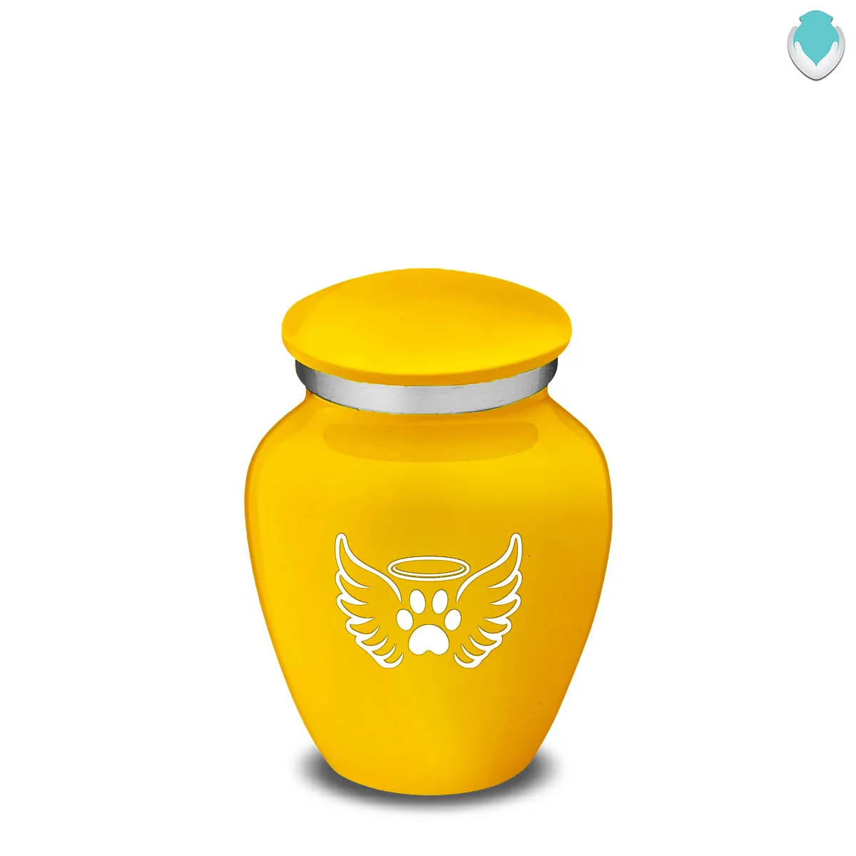 Keepsake Embrace Yellow Pet Angel Wings Cremation Urn