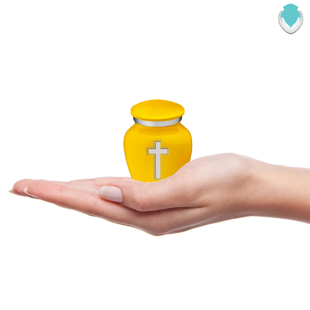 Keepsake Embrace Yellow Simple Cross Cremation Urn