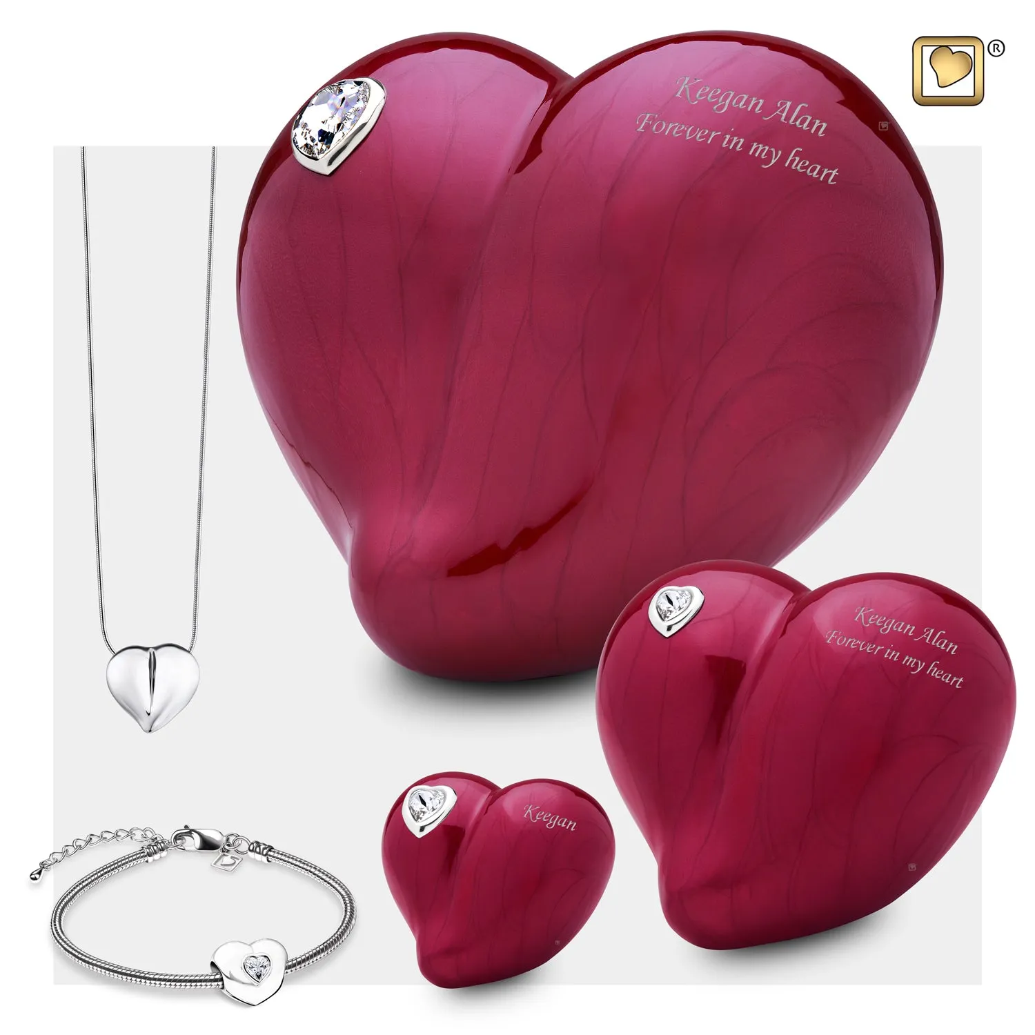 Keepsake LoveHeart Cremation Urn