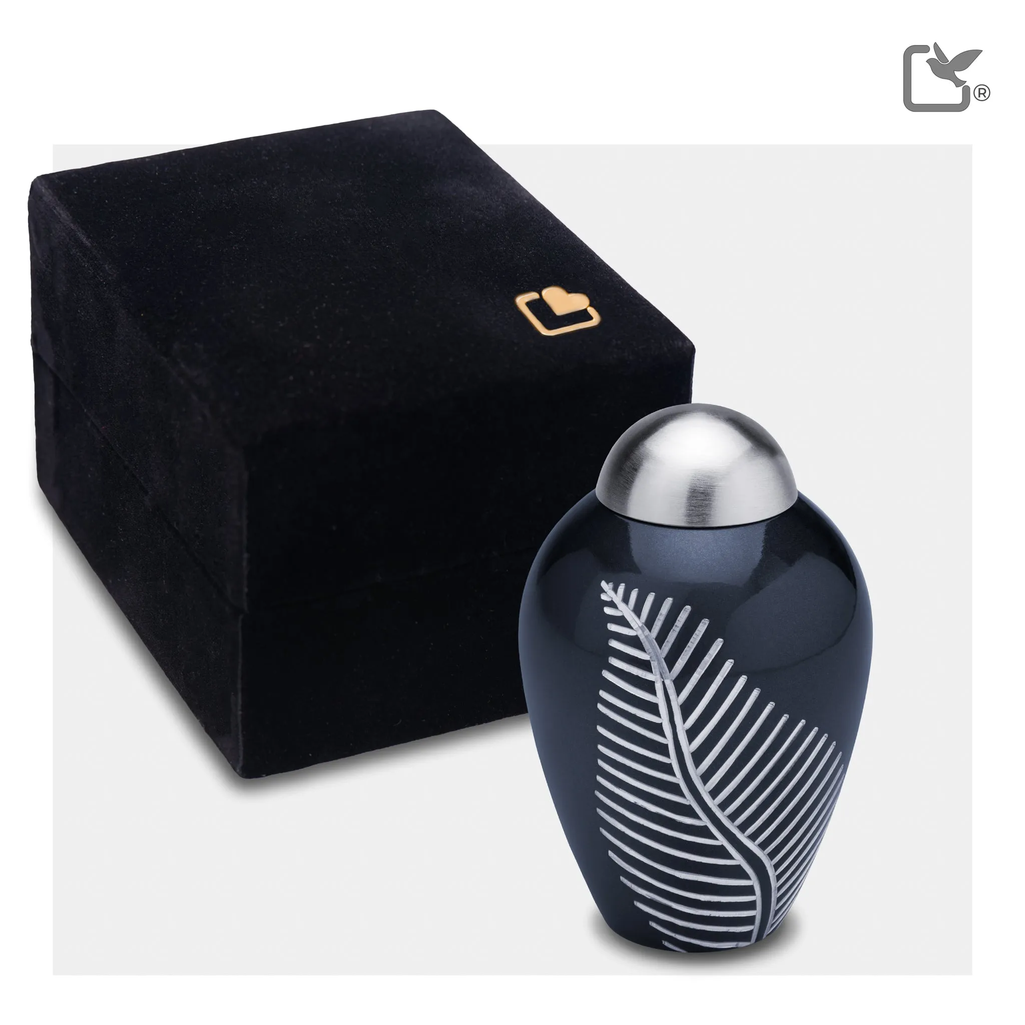 Keepsake Midnight Leaf Cremation Urn - COMFORT by LoveUrns