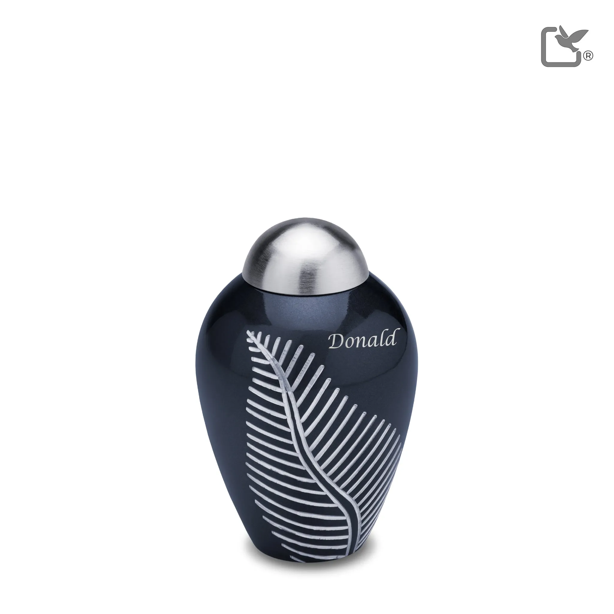 Keepsake Midnight Leaf Cremation Urn - COMFORT by LoveUrns
