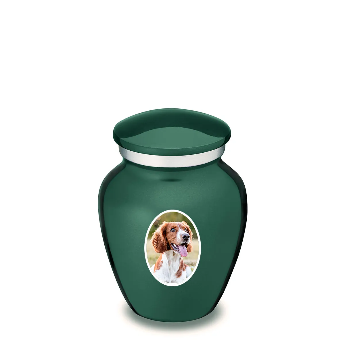 Keepsake Pet Embrace Green Portrait Cremation Urn